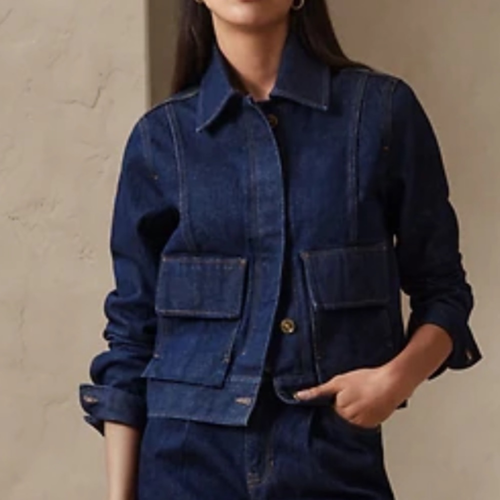 Banana Republic Dark Denim Utility Jacket